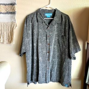 Bermuda Bay 100% Silk Hawaiian Shirt XXL